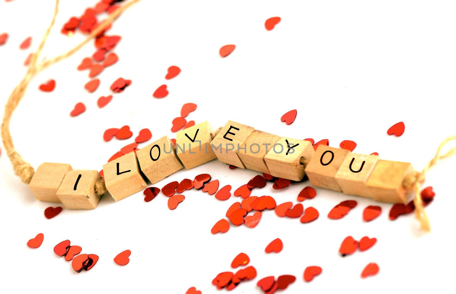 wooden blocks with the words i love you written on