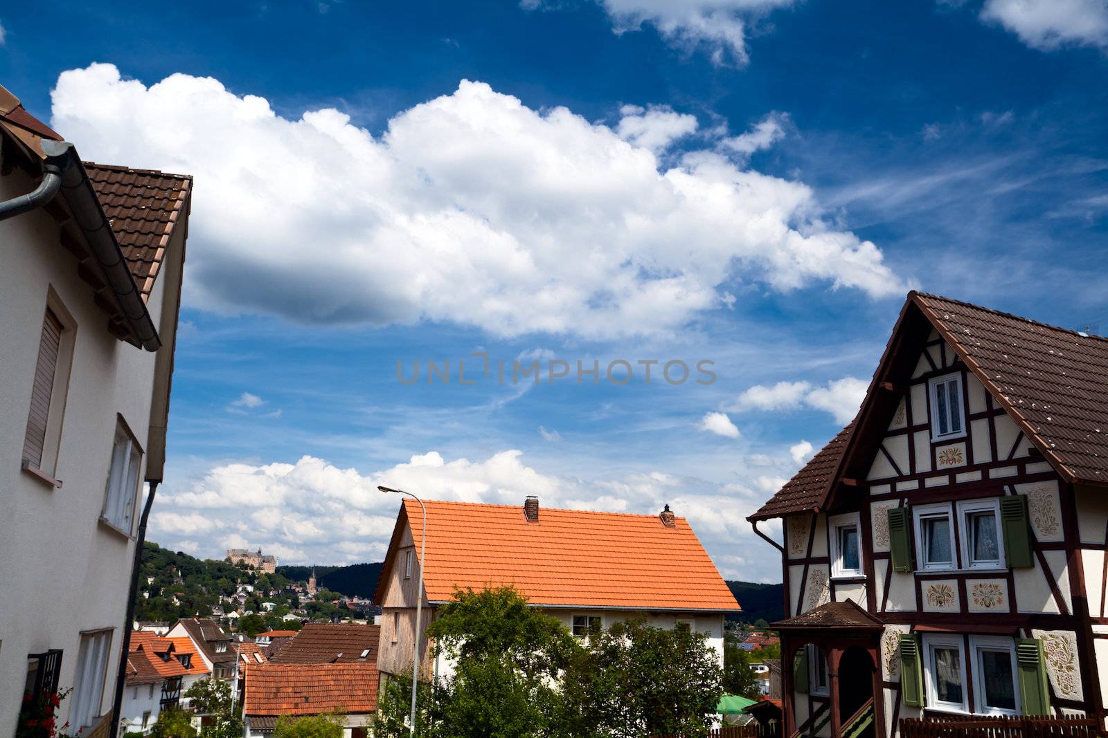 village close to Marburg in summer by catolla