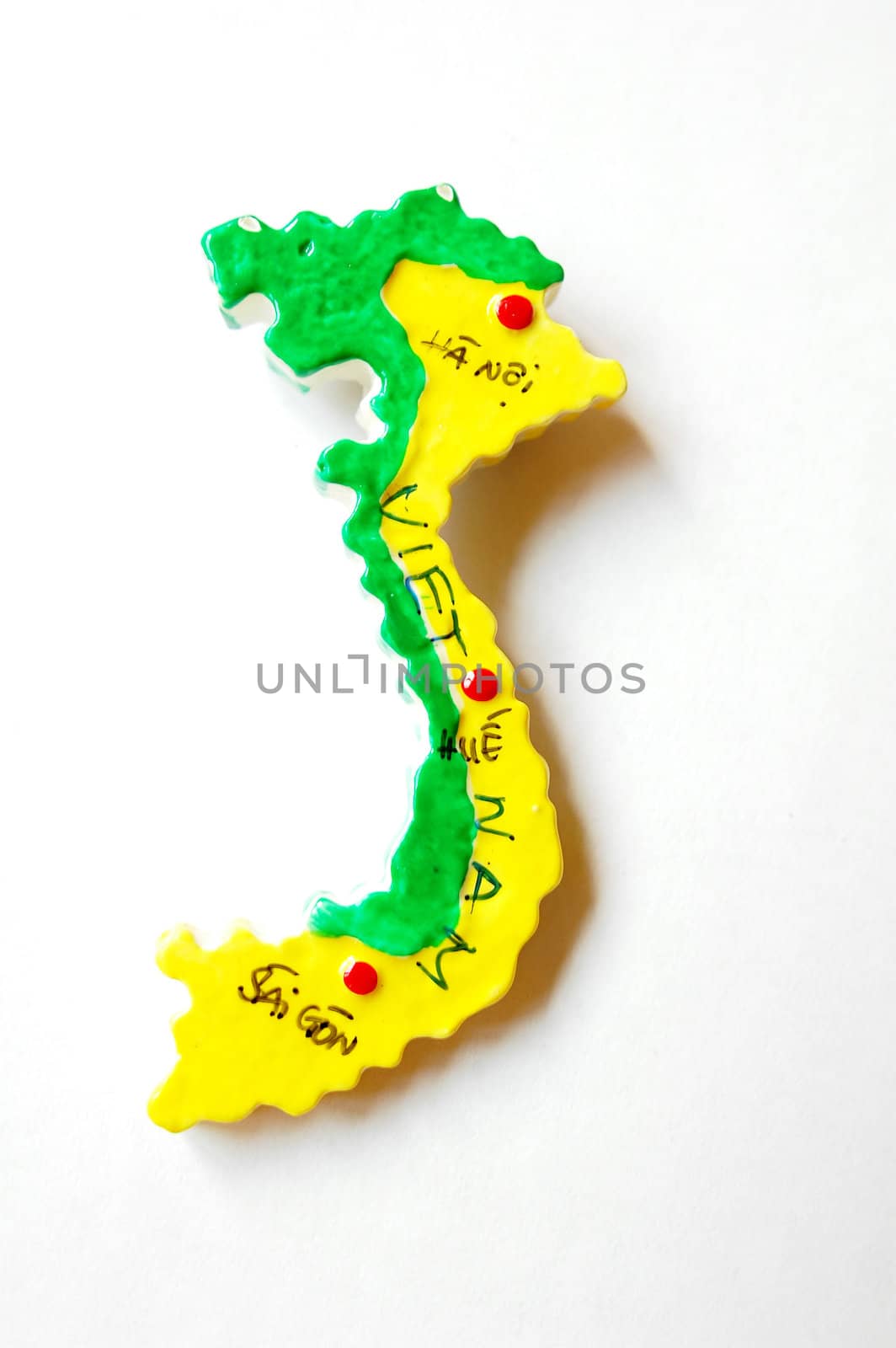 Map of Vietnam on a white background
