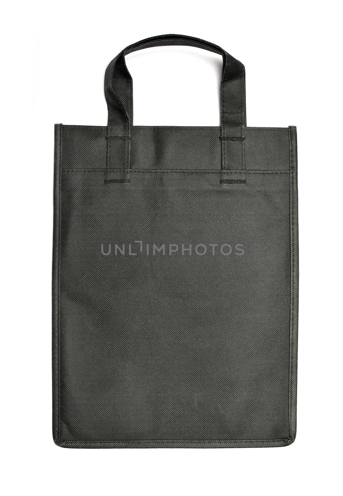 Black reusable bag on white background by DNKSTUDIO