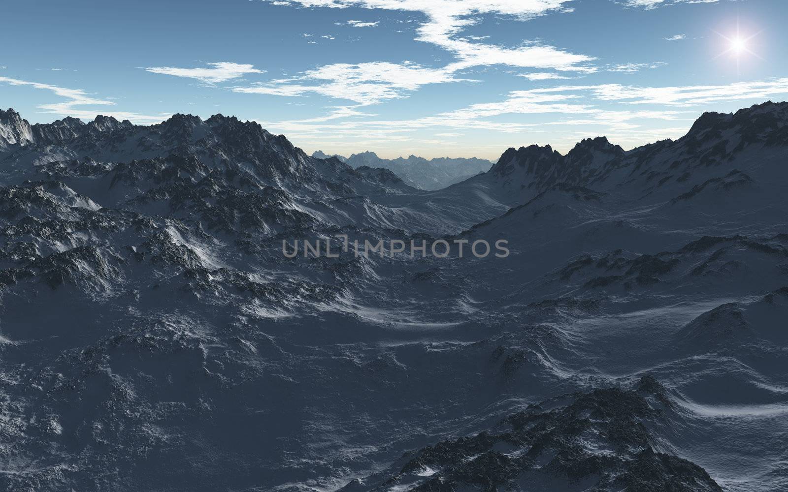 Mountains in Winter by Ragnar