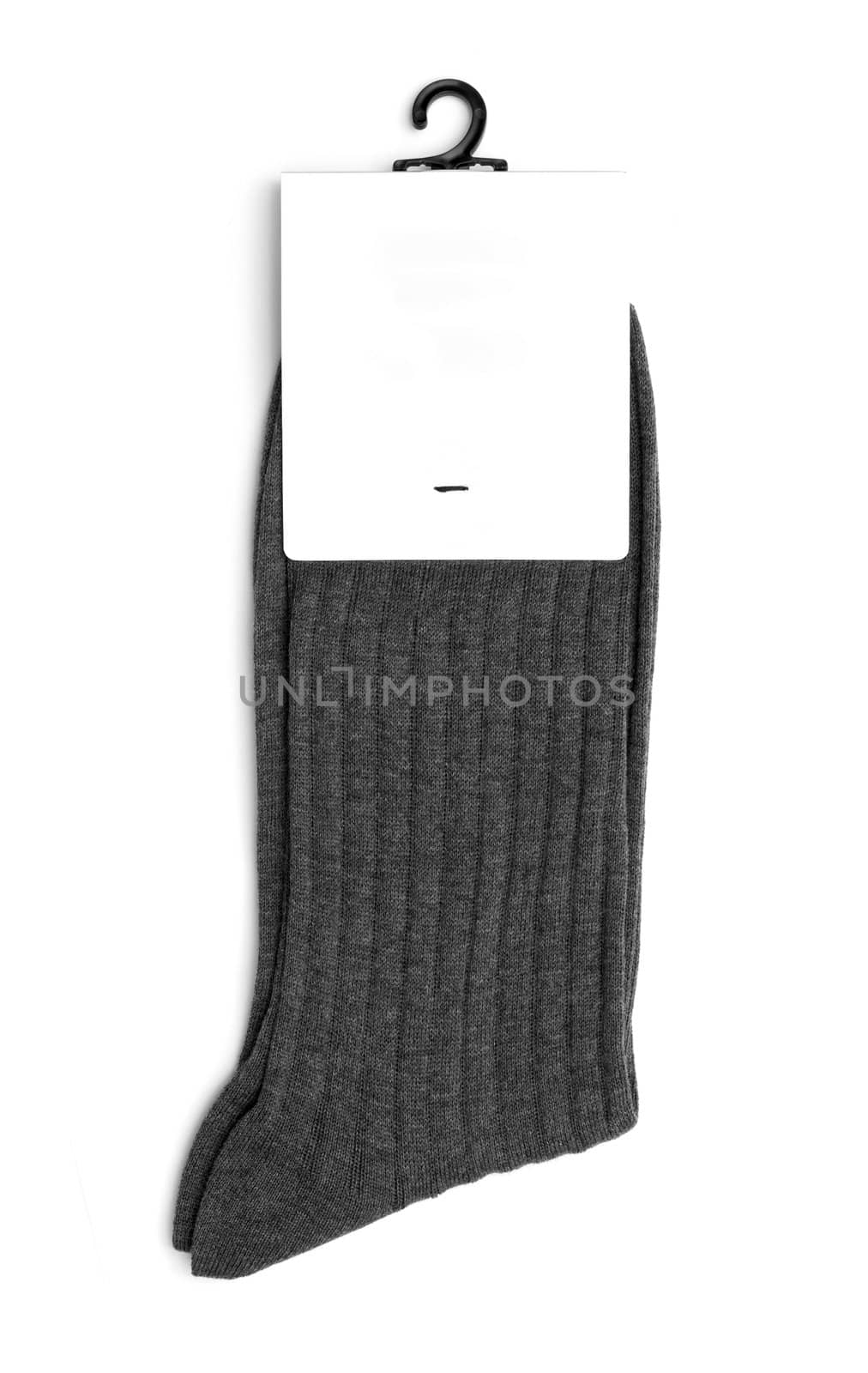 gray socks on a white background by DNKSTUDIO