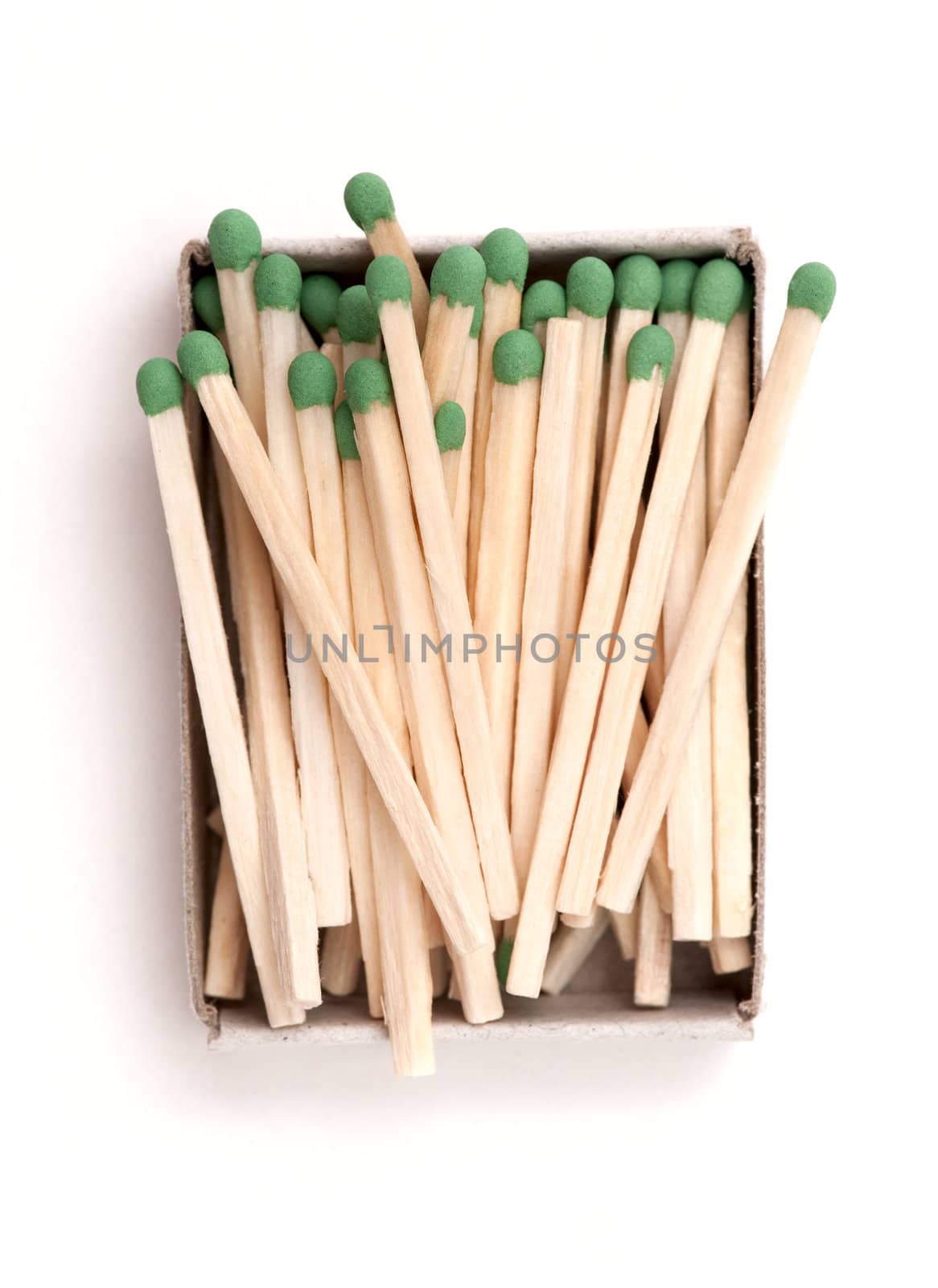 opened box of matches on a white background by DNKSTUDIO