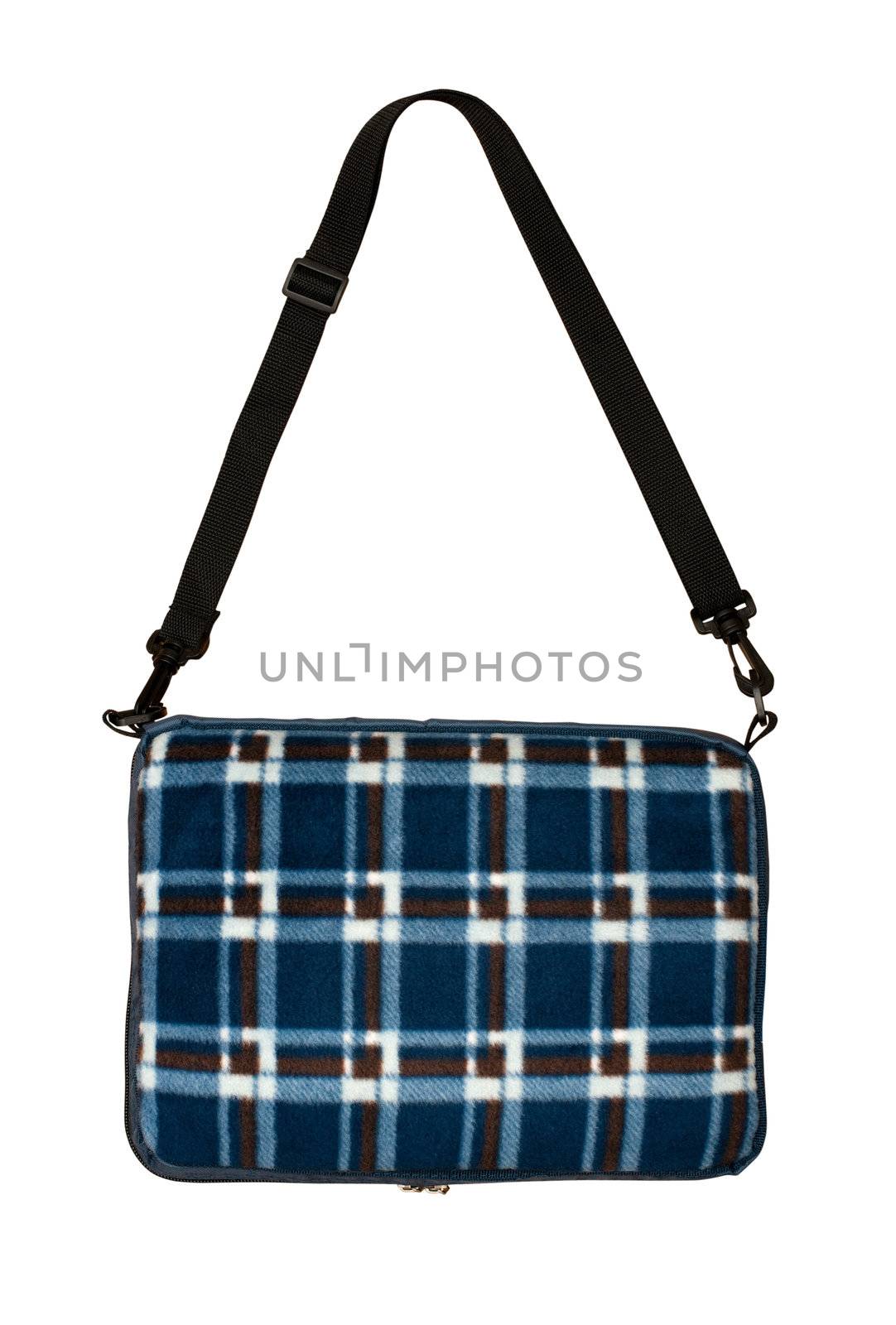 Bag plaid on a white background