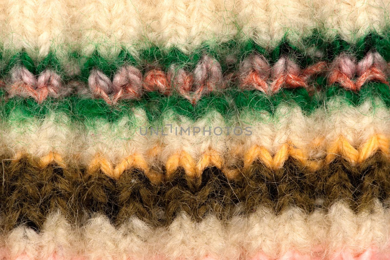 Striped colorful woolen fabric by DNKSTUDIO