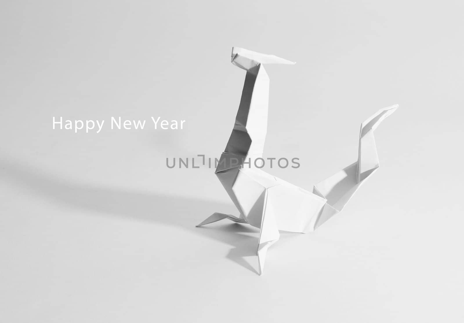 New Year greeting card. origami by DNKSTUDIO