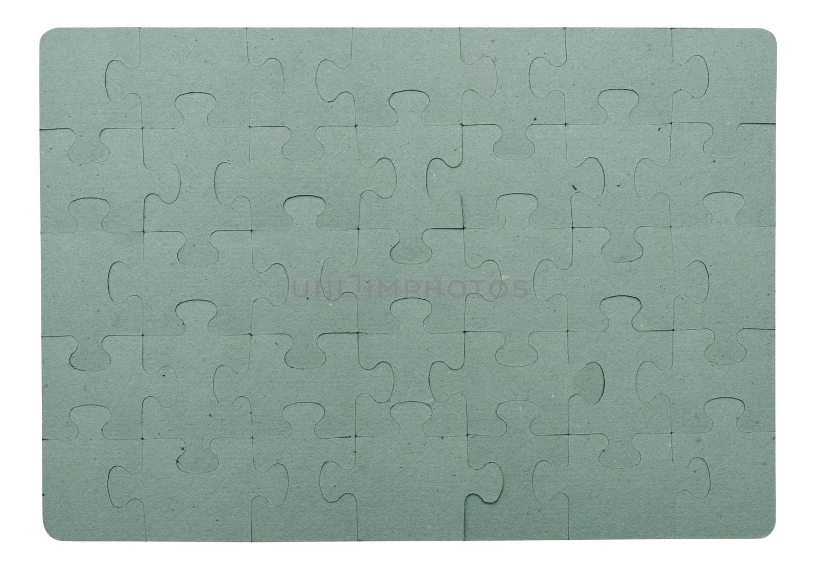 blank grey jigsaw puzzle pieces all connected