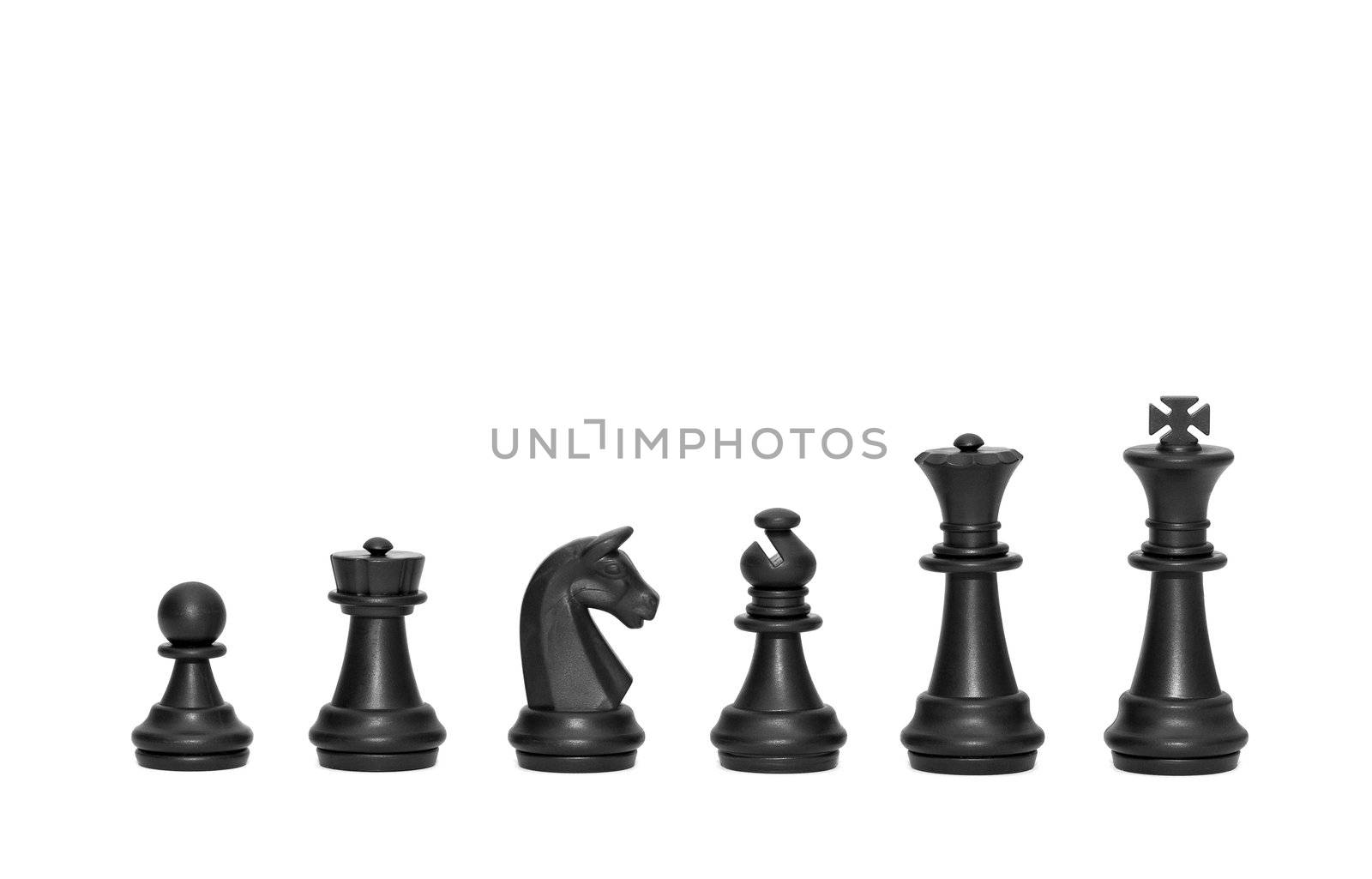 Chess figures isolated on a white background