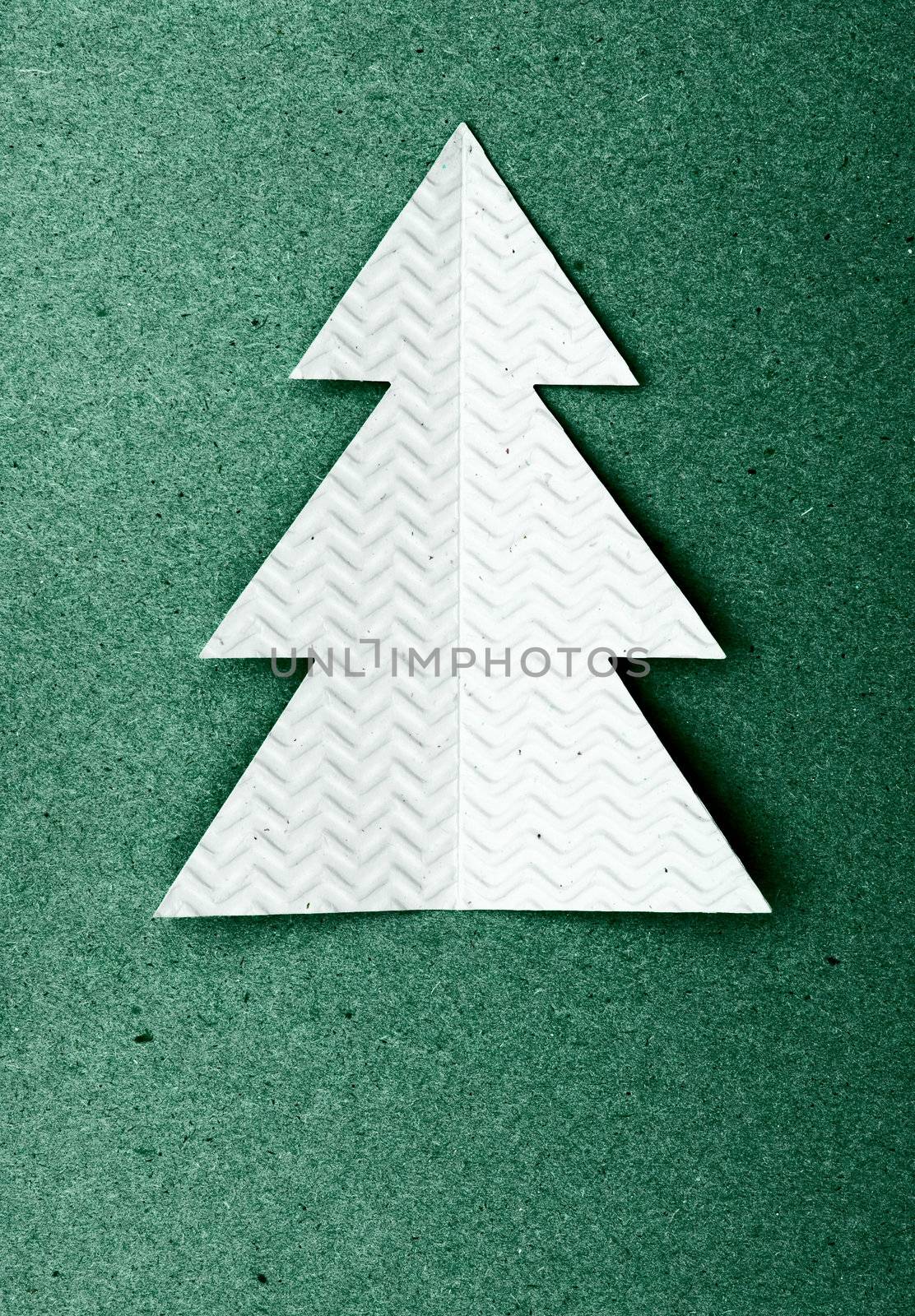 Christmas tree made of paper