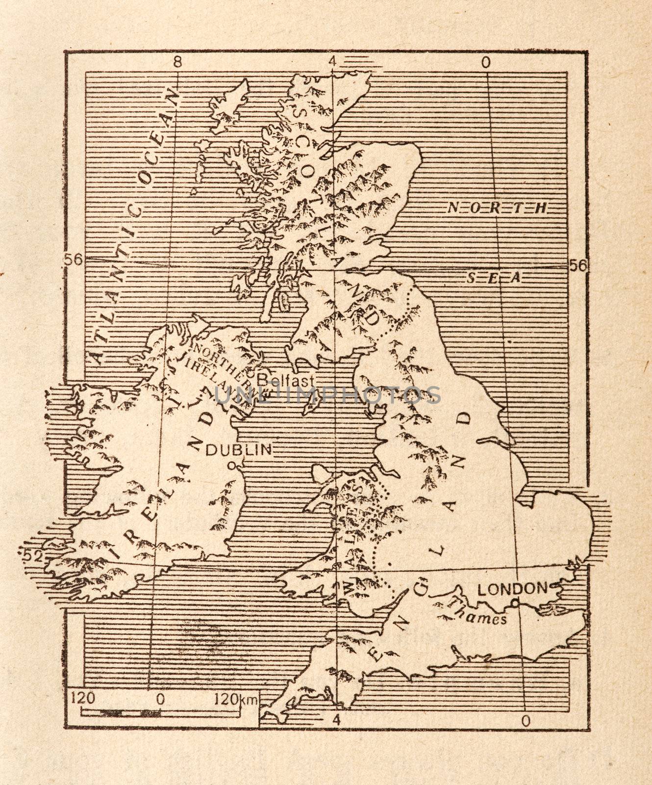 Antique Map of Britain by DNKSTUDIO