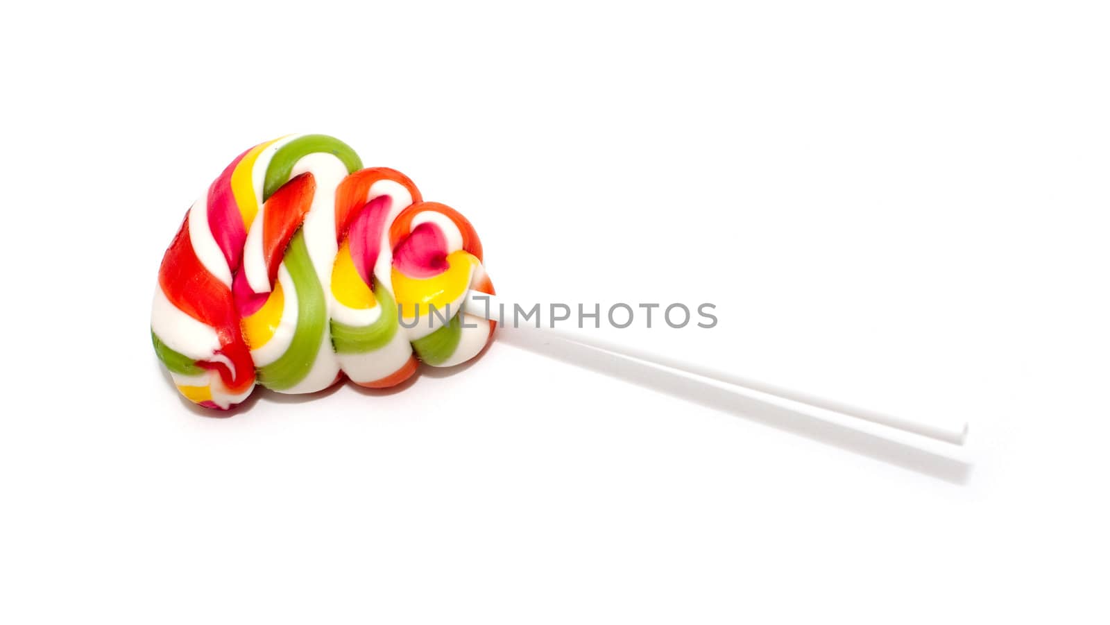 Colorful lollipop isolated on white background