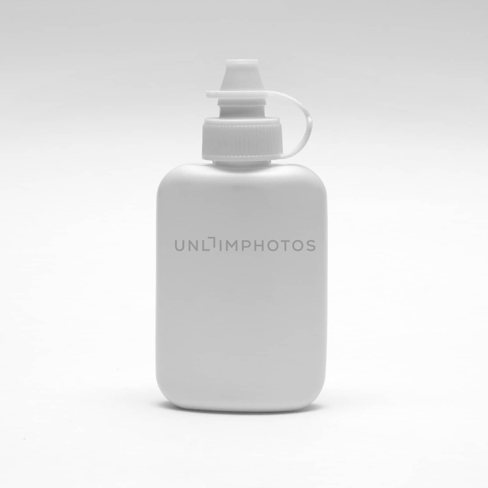 White plastic bottle isolated on white