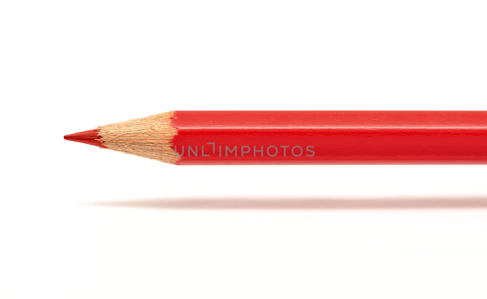 Red pencil isolated on white background by DNKSTUDIO