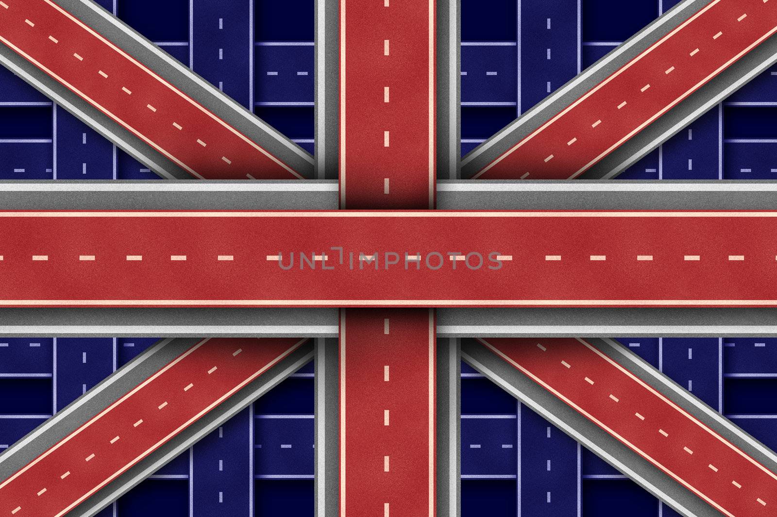 Great Britain Road Flag by brightsource