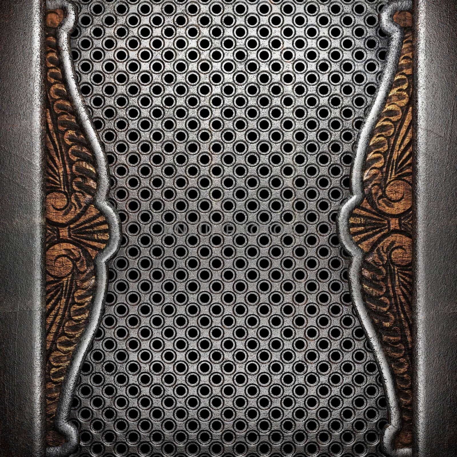 metal on wall made in 3D