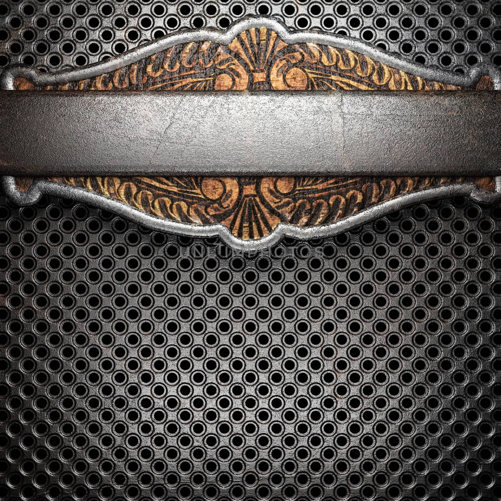 metal on wall made in 3D