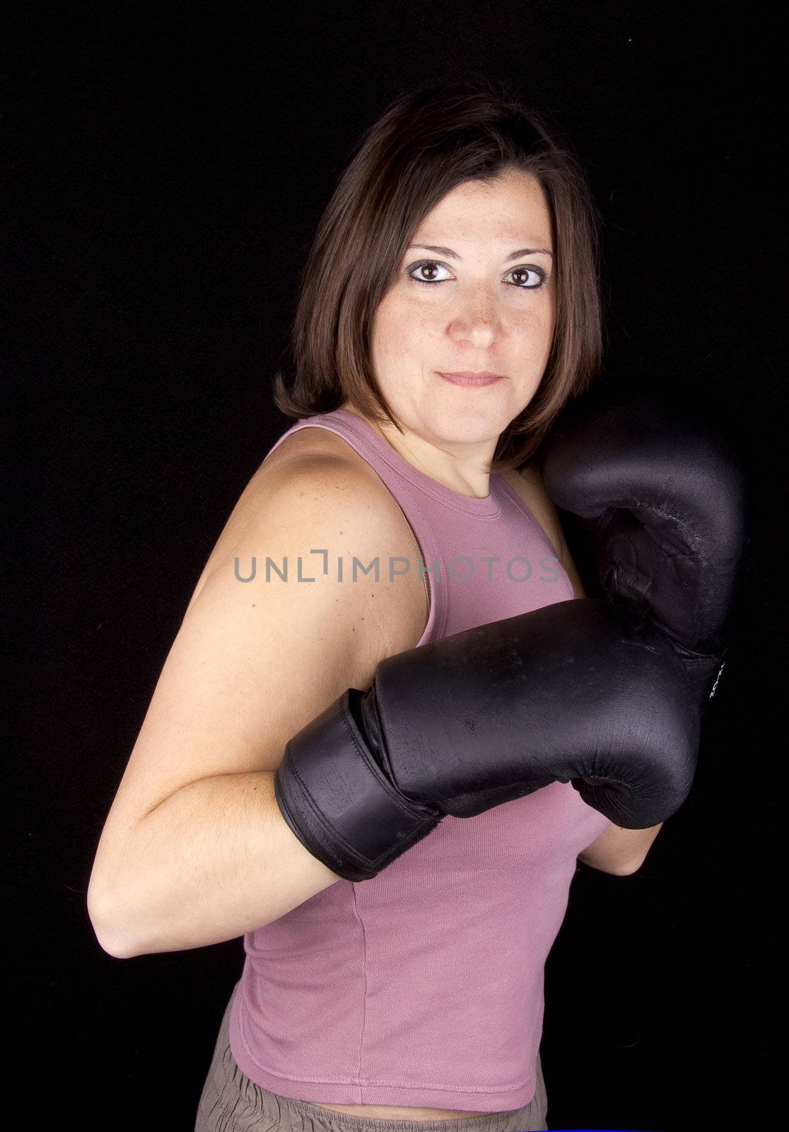 a boxing girl by danilobiancalana