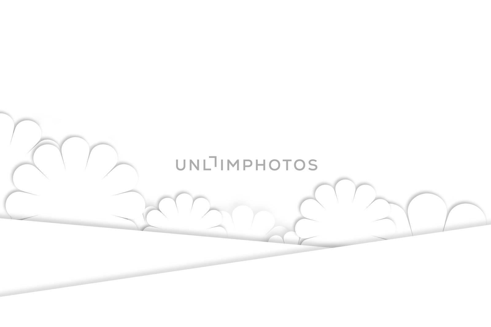 Abstract countryside, white card copy space by Carche