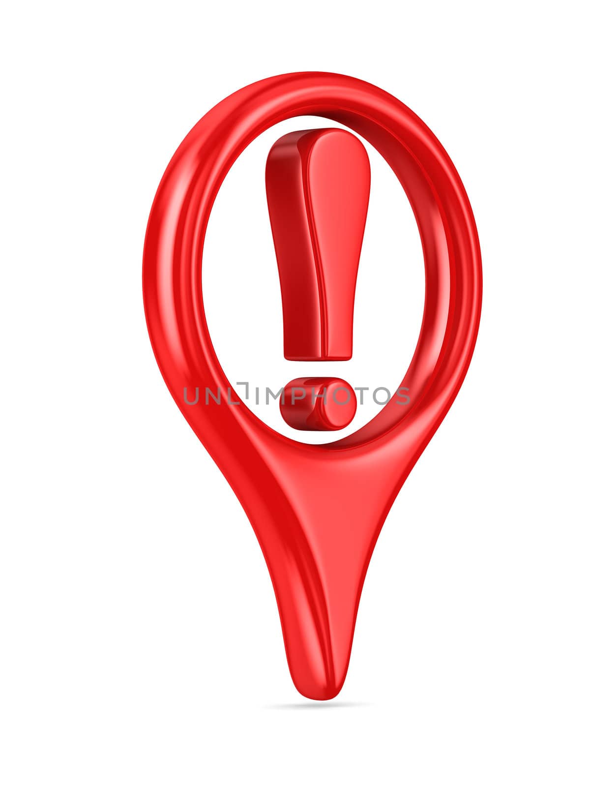 Attention. traffic sign on white background. Isolated 3D image