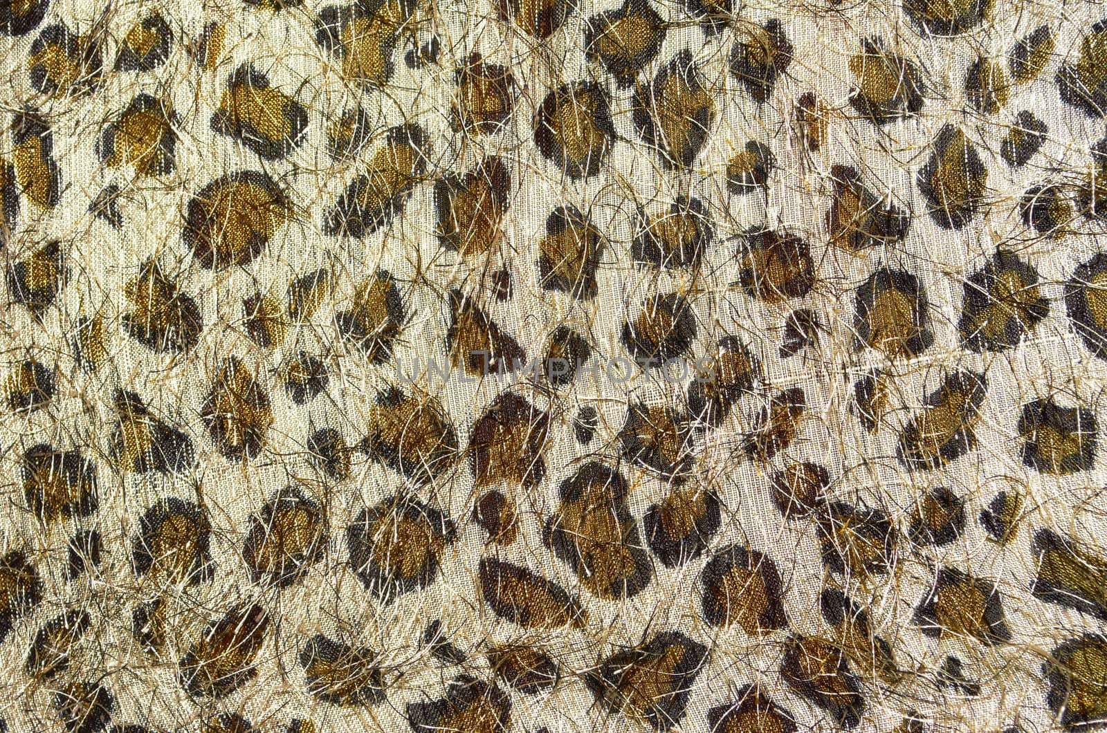 Thin transparent nylon fabric with tiger pattern in the background