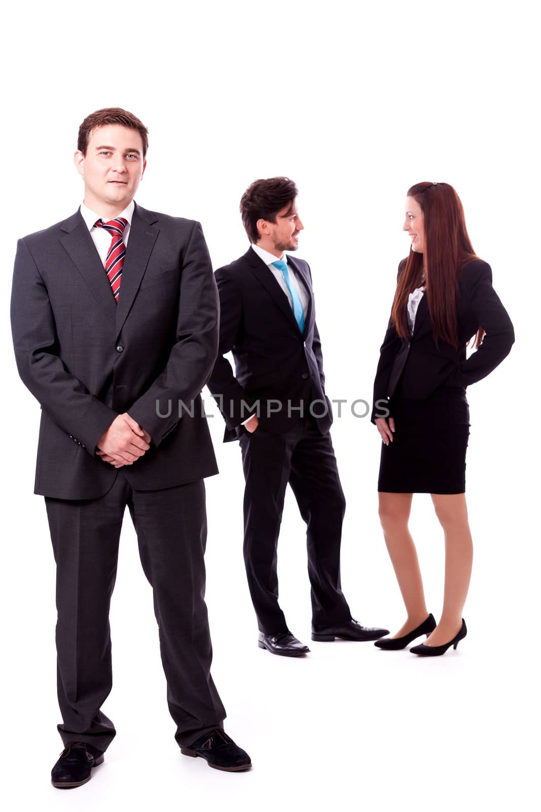 business team diversity happy isolated on white