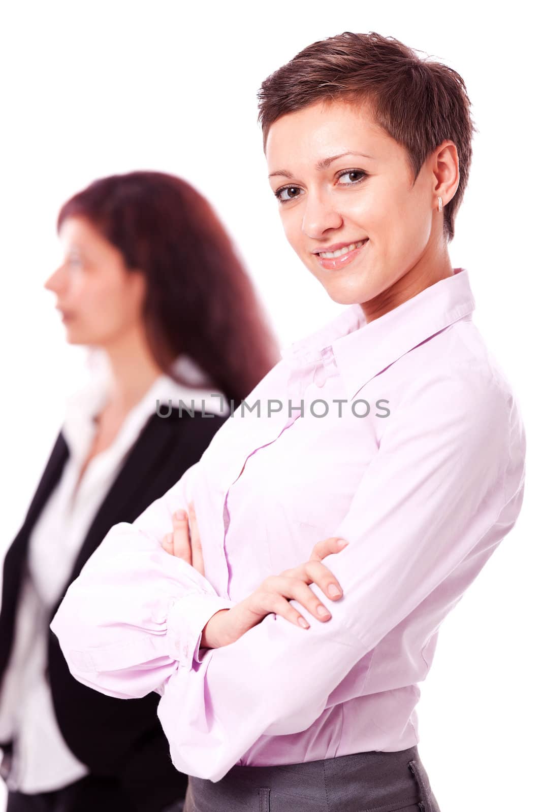 business team diversity happy isolated on white