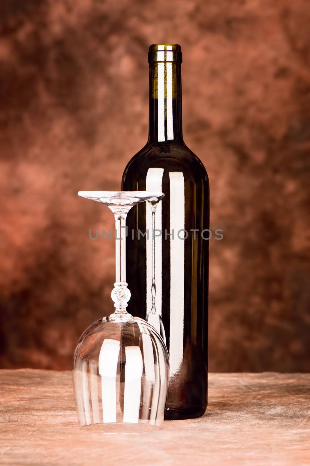 Wine bottle and wine cup by imarin