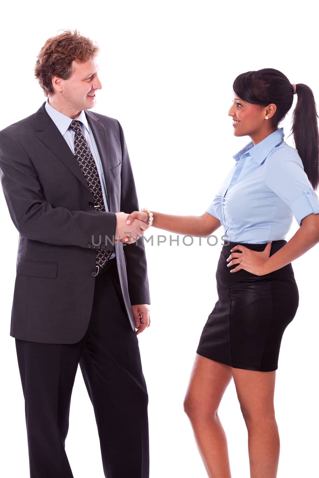 business team diversity happy isolated on white