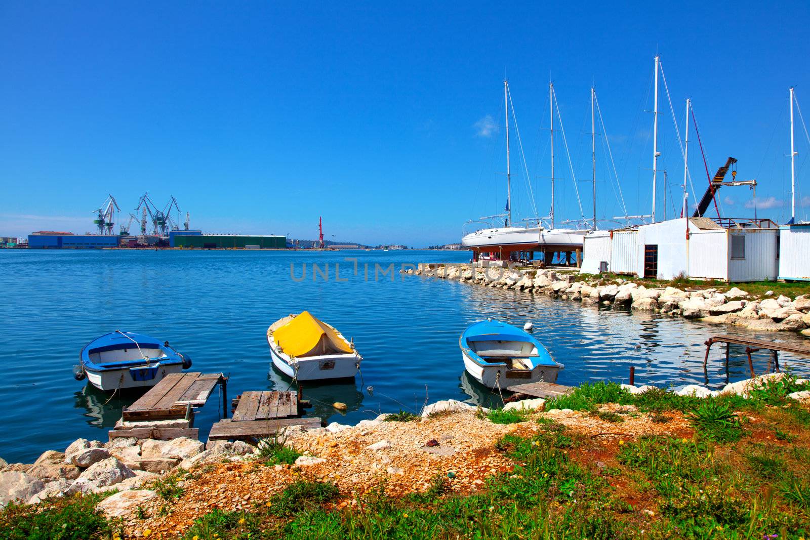 fishing boats floating on the water