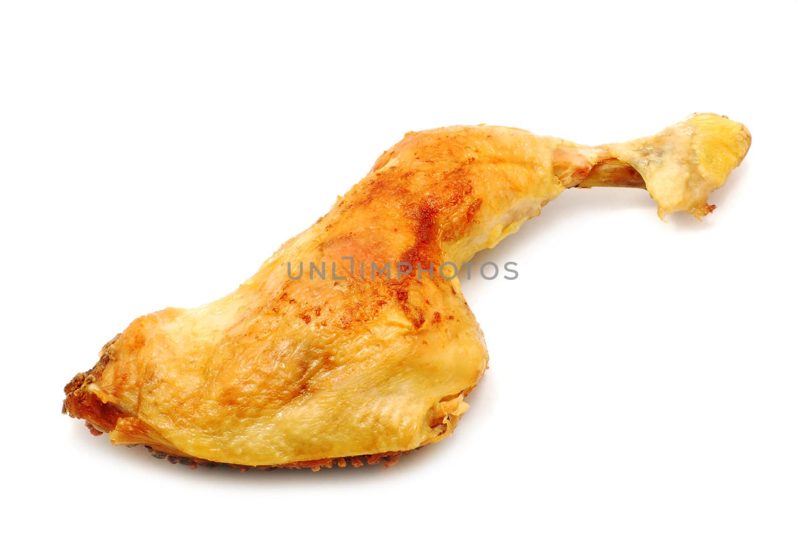 Fried chicken meat isolated on white background
