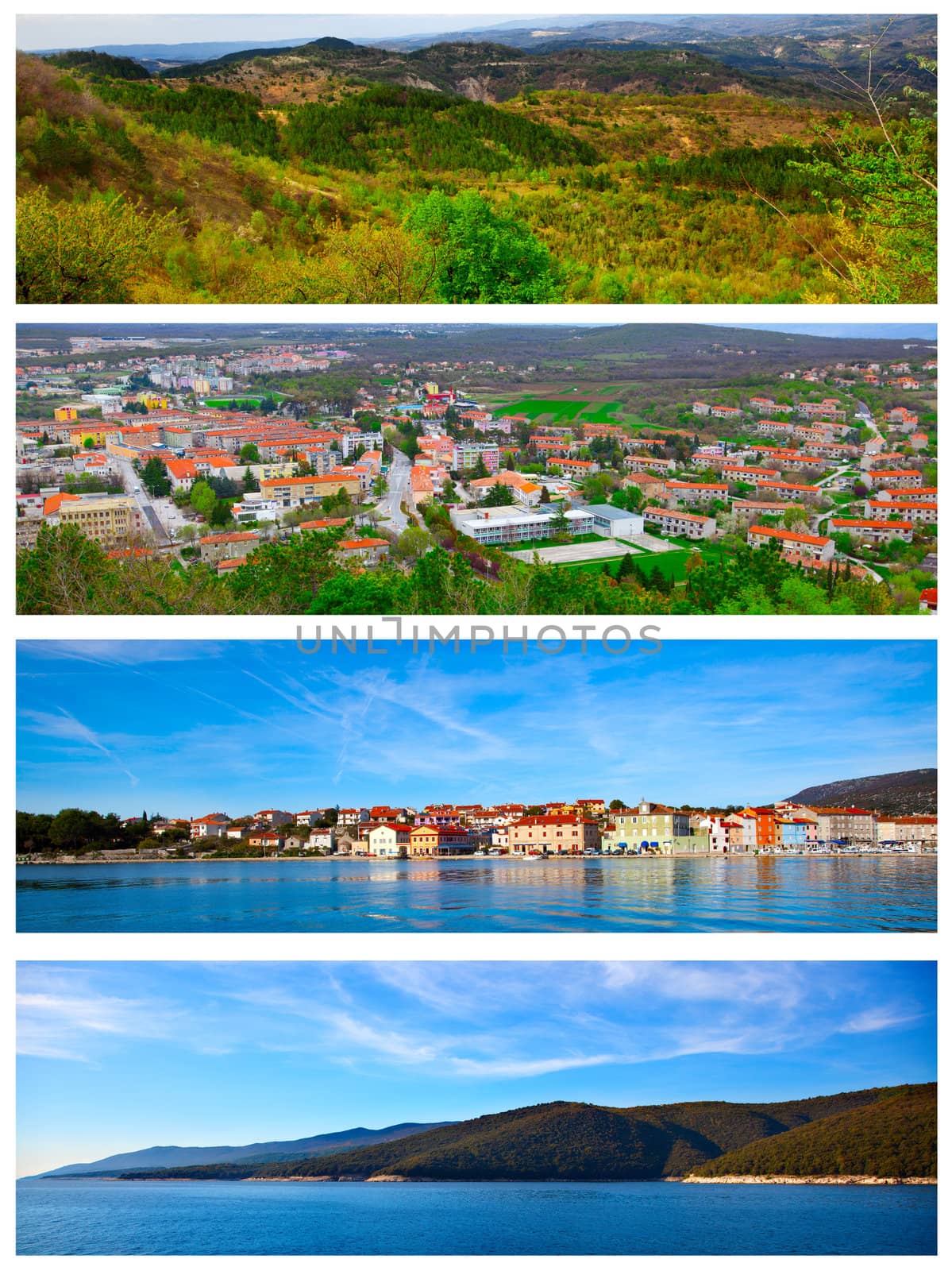 set of photo of the Istrian part of the Adriatic coast