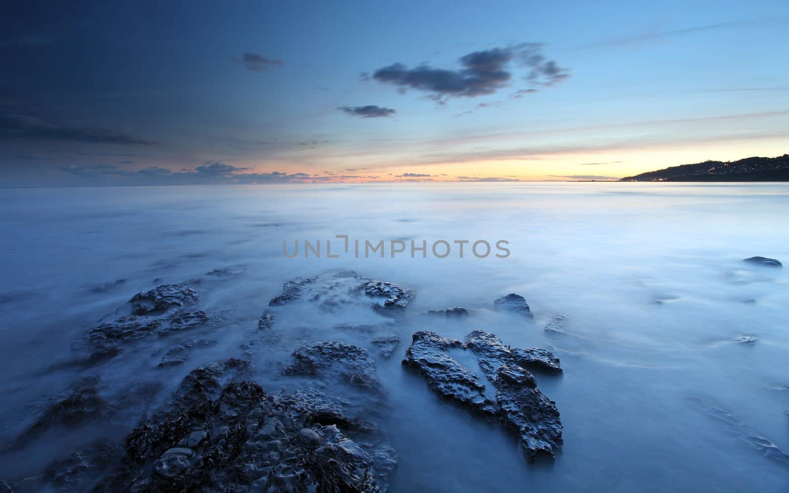 Sunset over Lyme Regis by olliemt