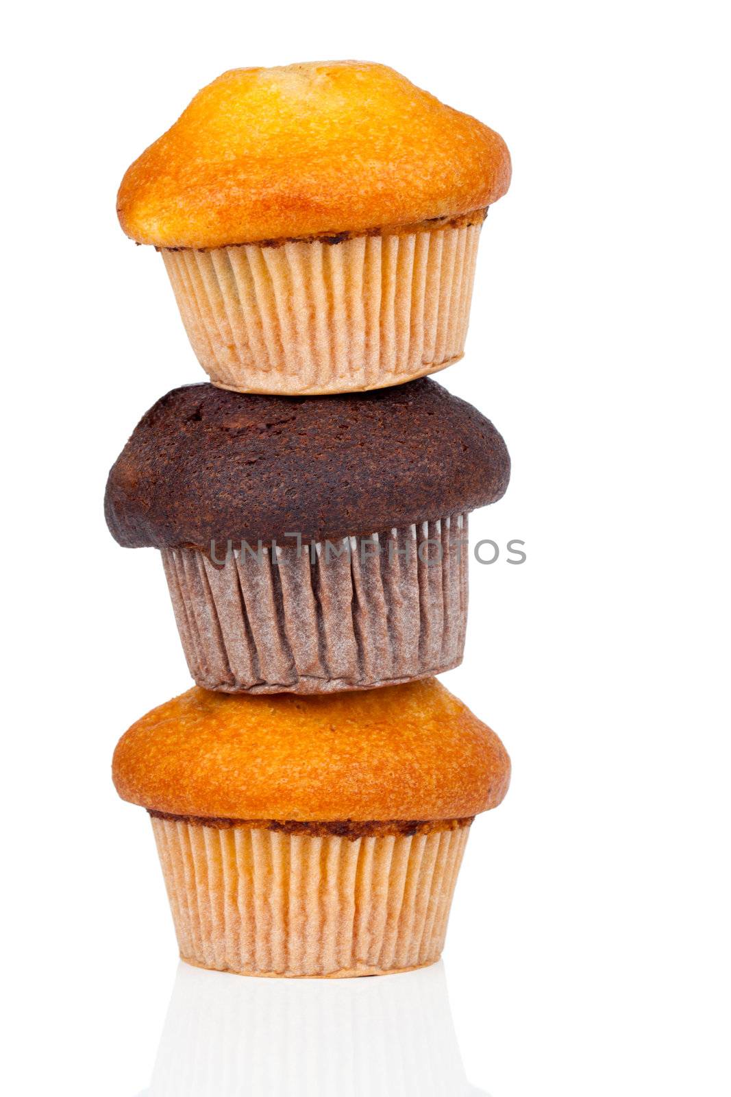 muffin isolated on white background.