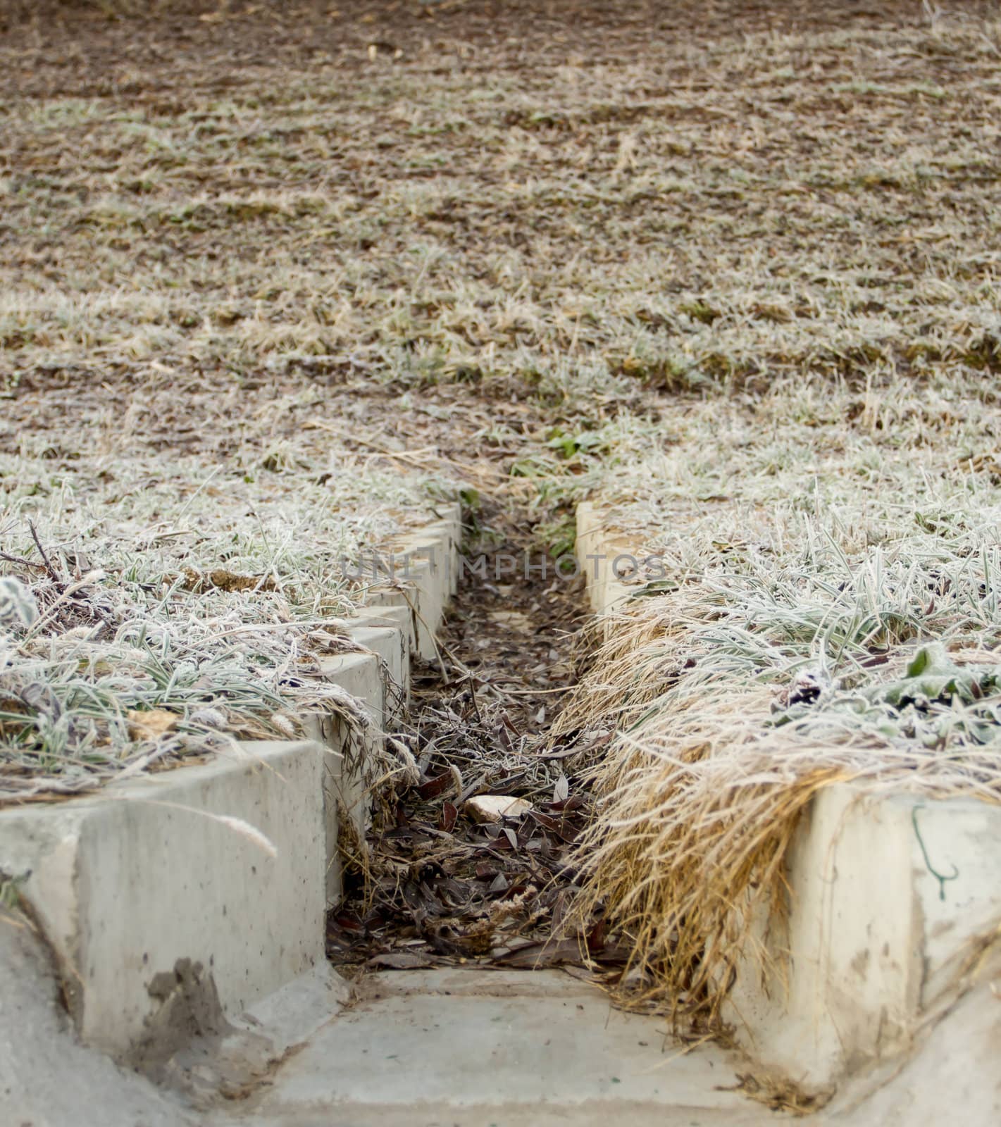concrete drainage ditch