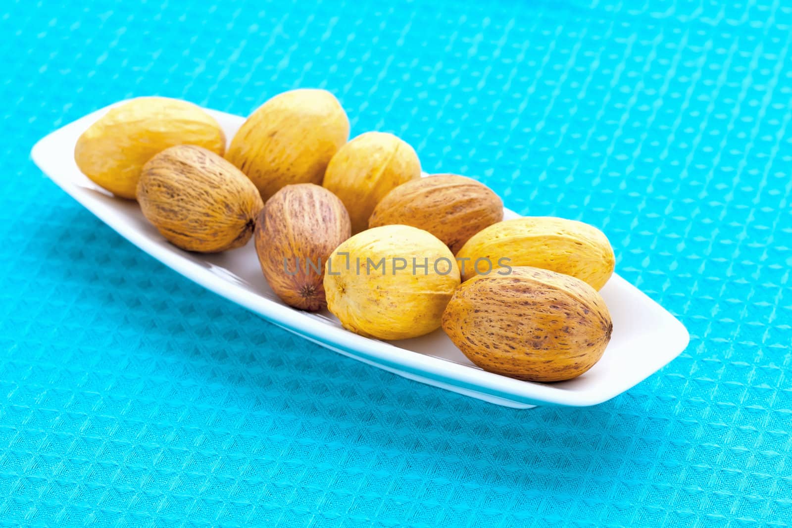 large nuts on a plate