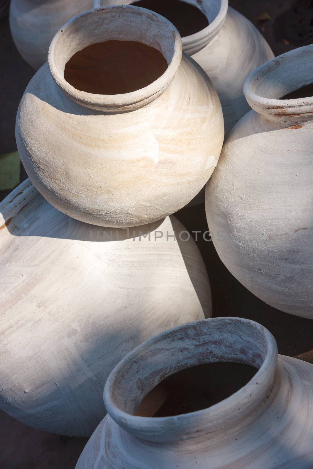 Clay pots for sale. India by vladimir_sklyarov