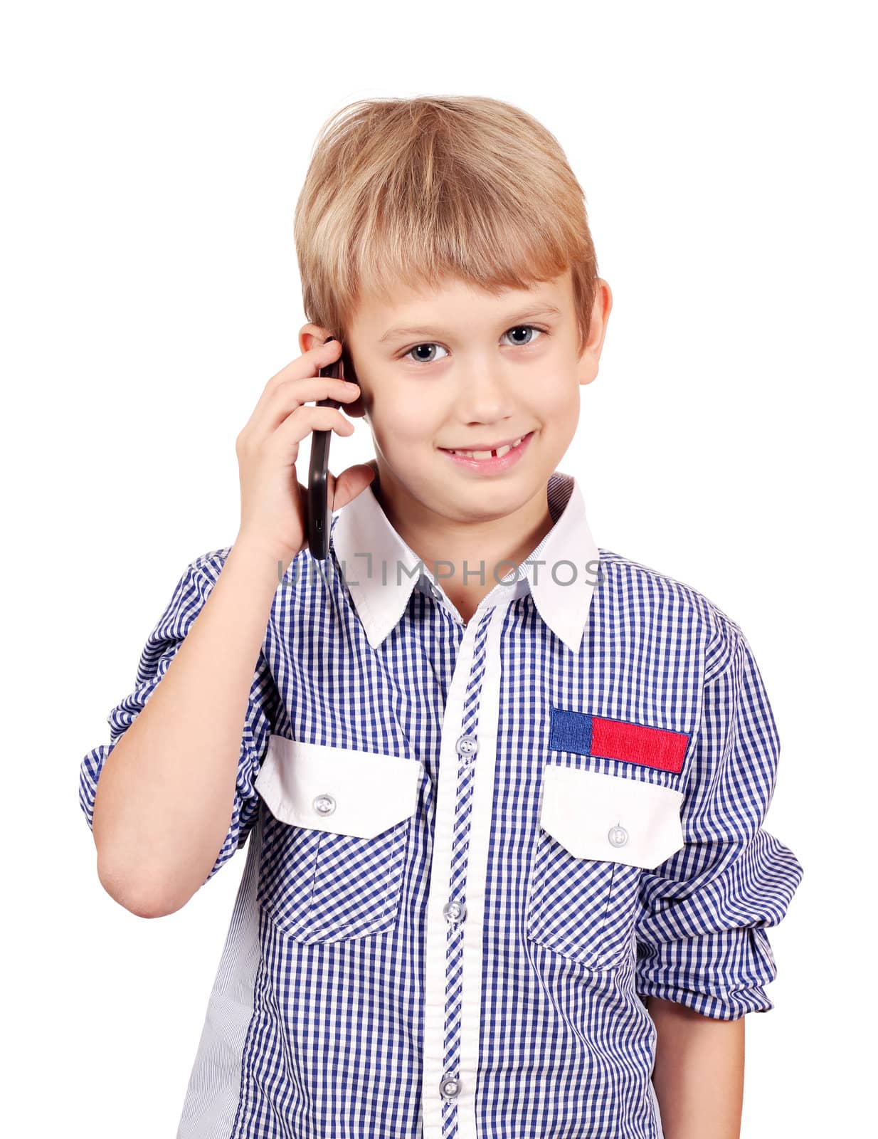boy talking on smart phone