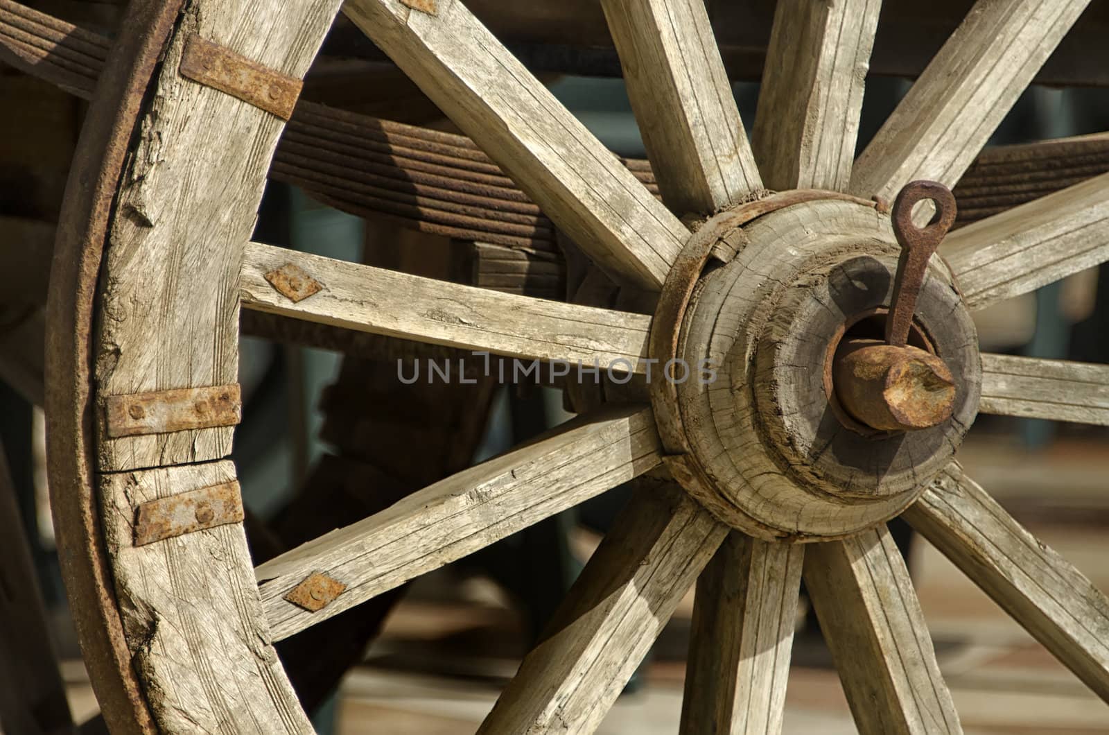 a wooden wheel