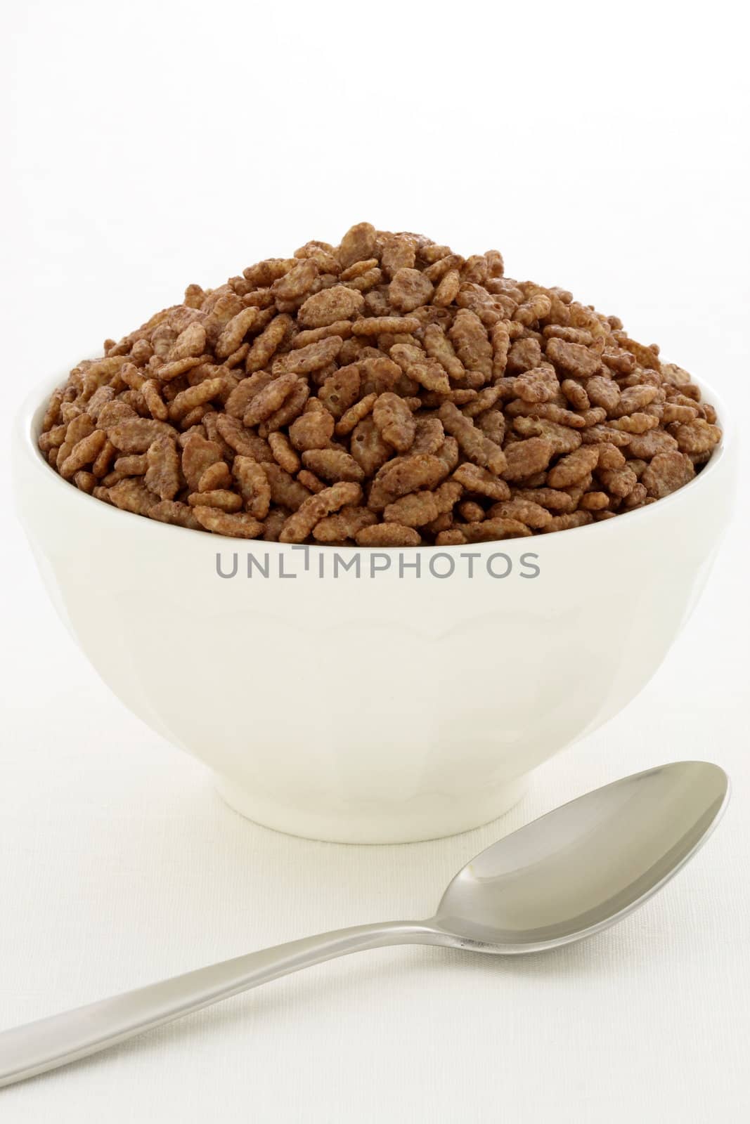 Delicious and nutritious cocoa-flavored, crisped rice cereal, served in a beautiful French Cafe au Lait Bowl