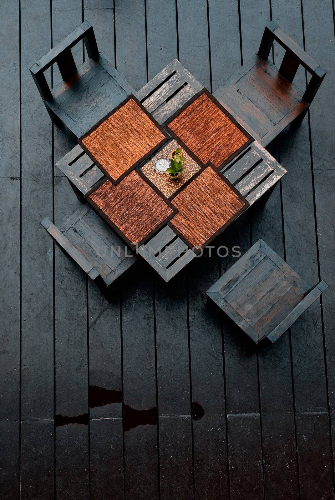 dining table setting outdoor