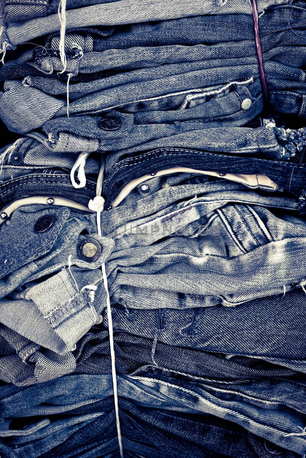 Stack of Blue Jeans by ponsulak