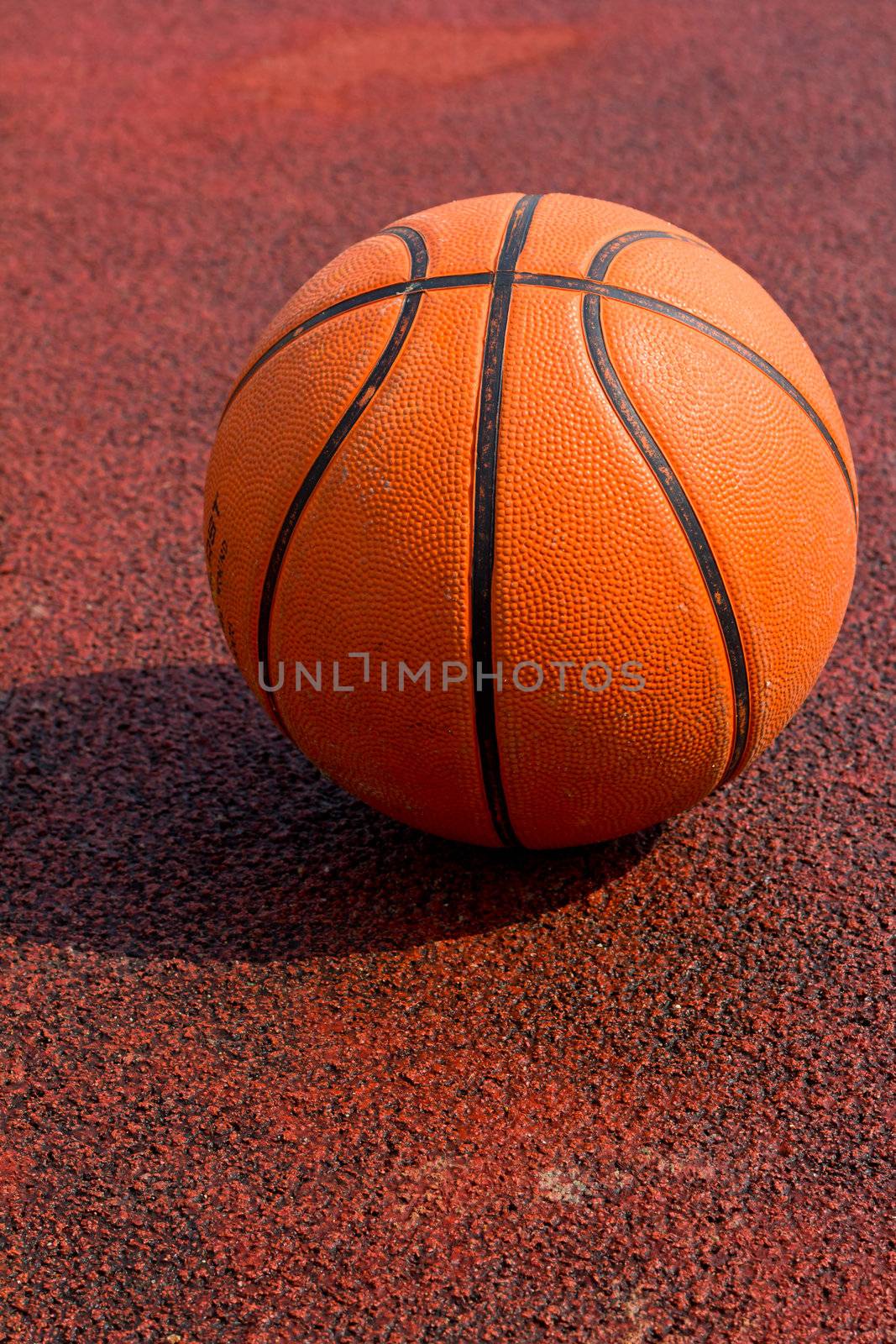 basketball on court outdoor