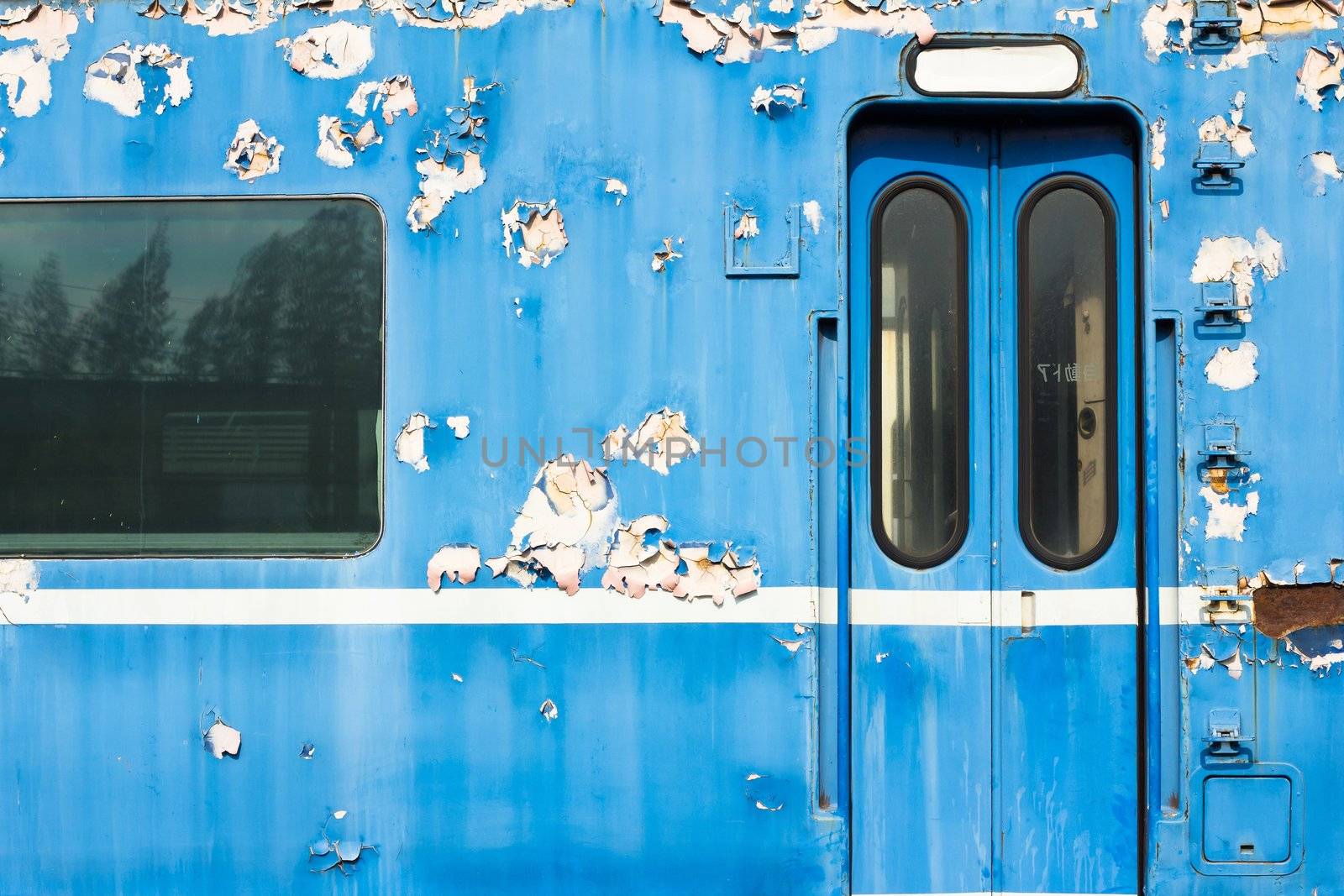 window of old train by ponsulak