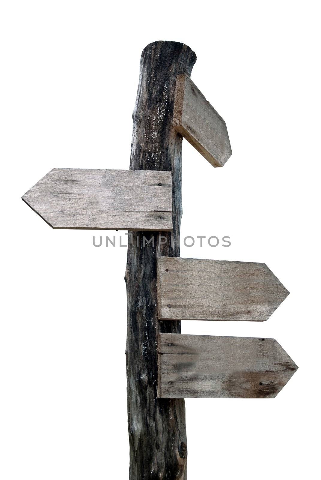Old wooden sign by ponsulak