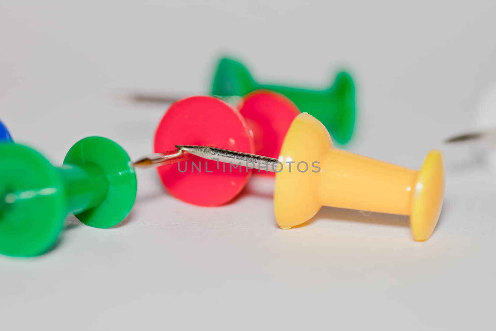 thumbtack isolated on a white background by nikky1972