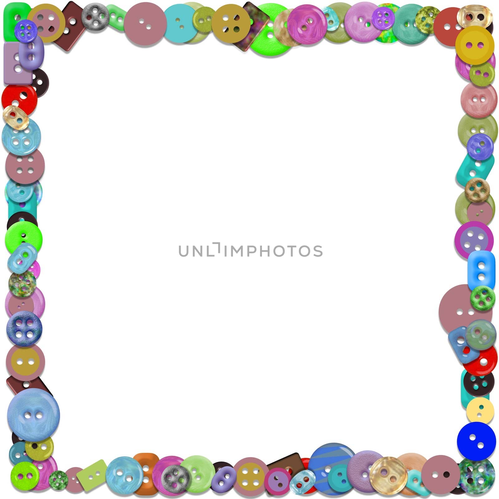 Illustrated frame of colourful Buttons