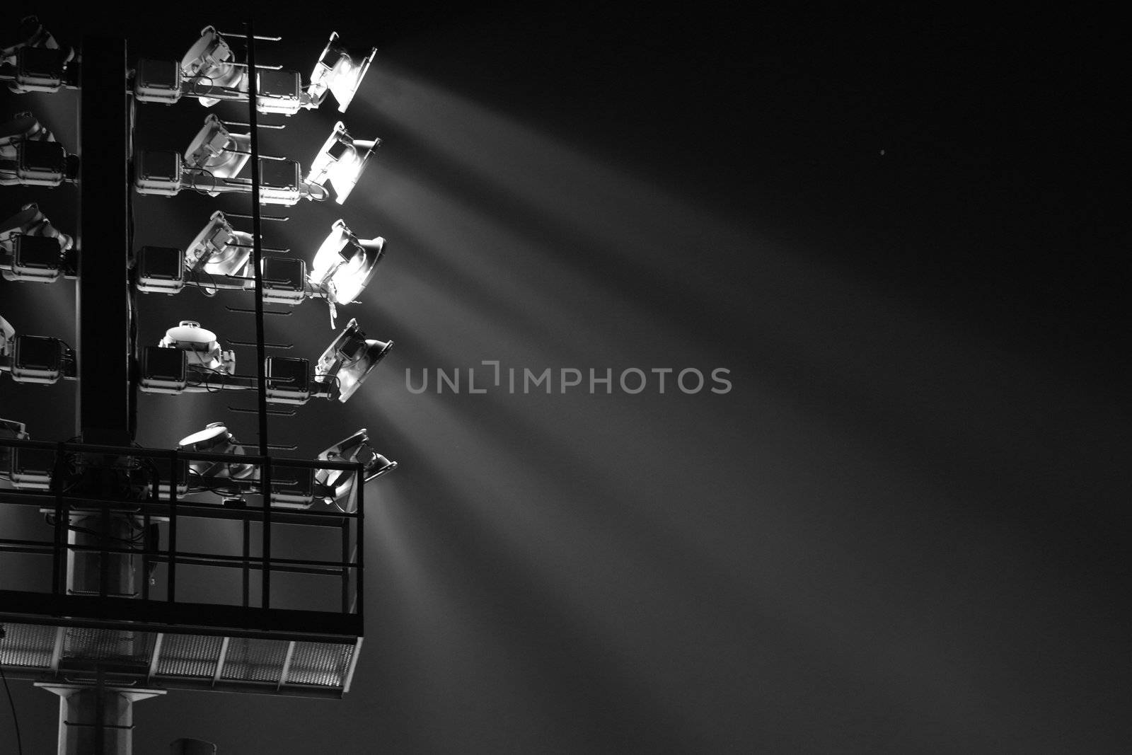 The Stadium Spot-light tower (darck background)