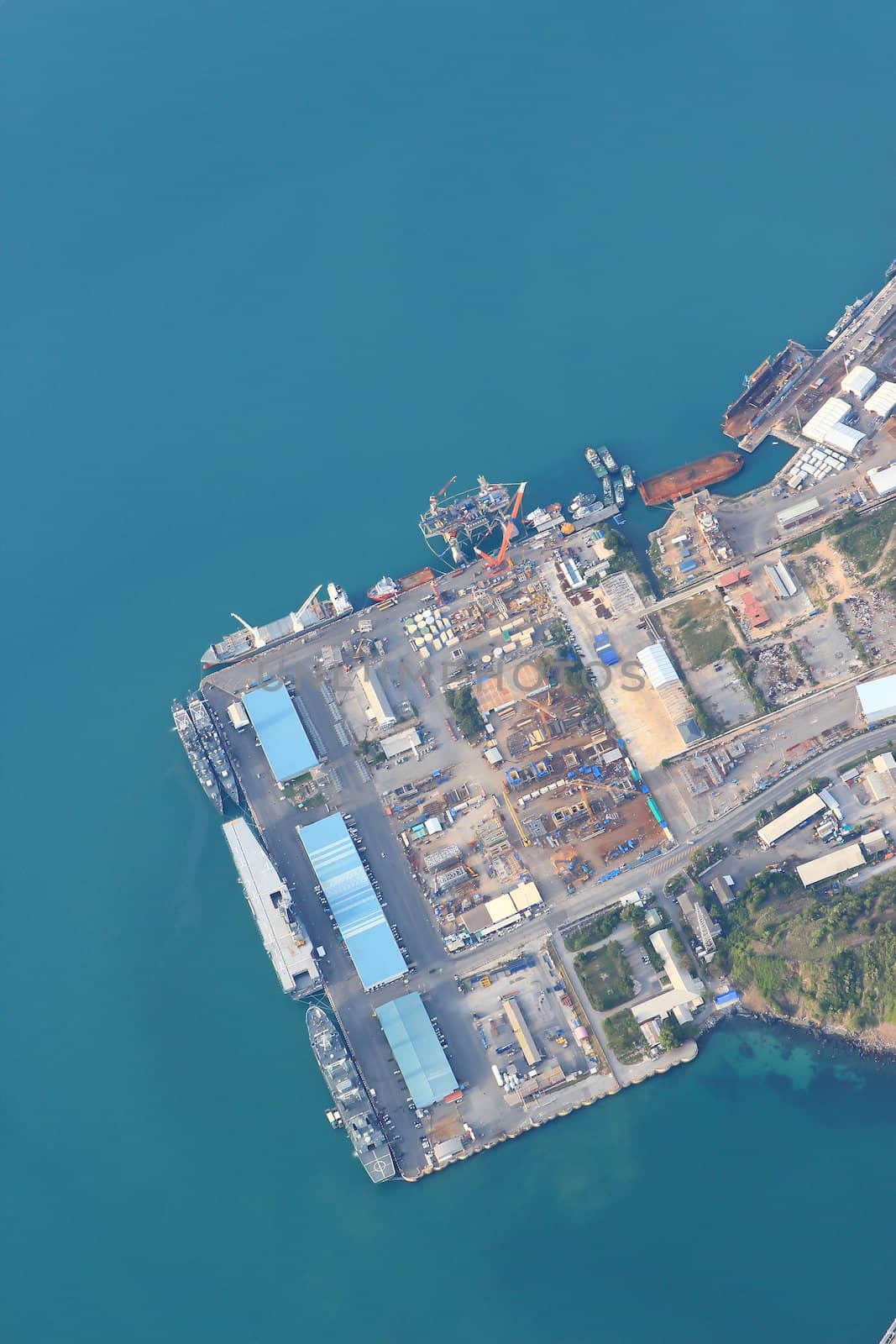 aerial view of durban harbour, Sattahip thailand by rufous