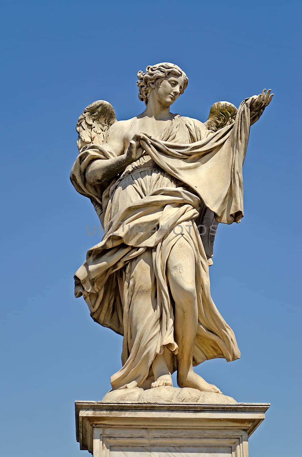 Statue over Sant Angelo Bridge, made by Bernini, Rome