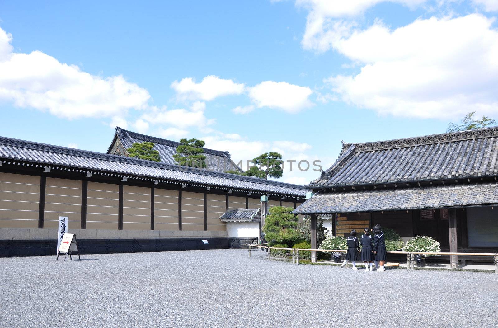 Ancient japanese architecture in nijo castle, Kyoto, Japan 